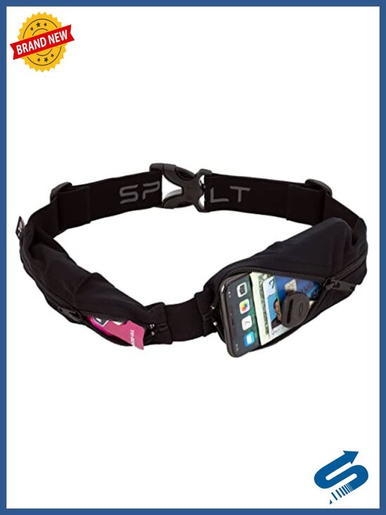 Spibelt Dual Pocket Pro Running Belt Adjustable No Bounce Waist Pack